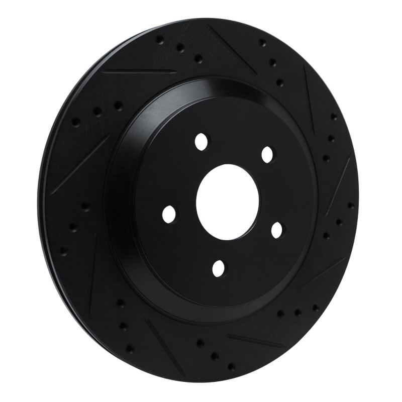 Ford Freestar Brake Rotor (1) - Rear Right - R1 Concepts - Drilled & Slotted - Black - `04-`07